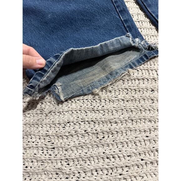 Y2K VTG Wu Wear Jeans Wide Leg Baggy Carpenter Mens 46x34 (44 x 30.5) Blue Denim - Picture 9 of 15